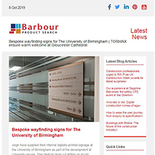 Bespoke wayfinding signs for The University of Birmingham | TORMAX ensure warm welcome at Gloucester Cathedral